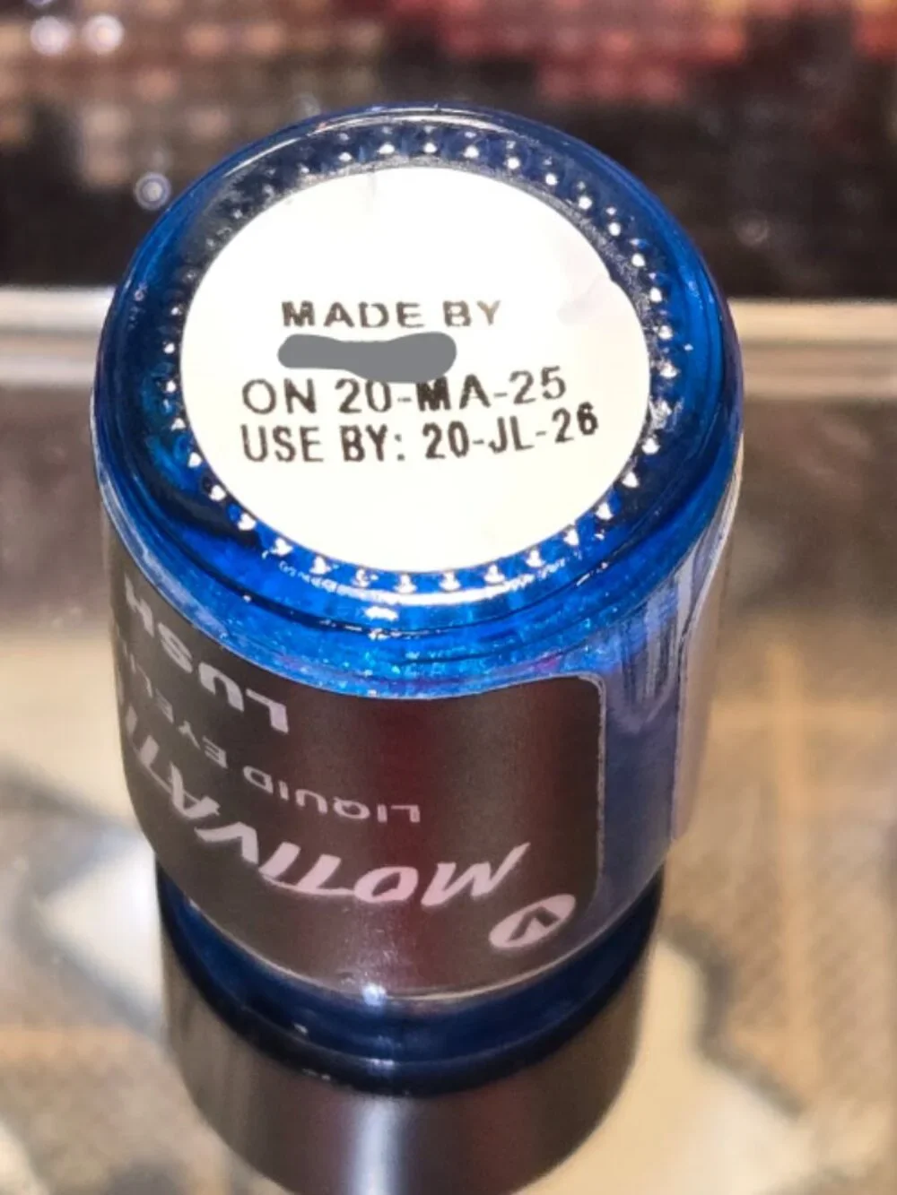 Blue liquid eyeliner 